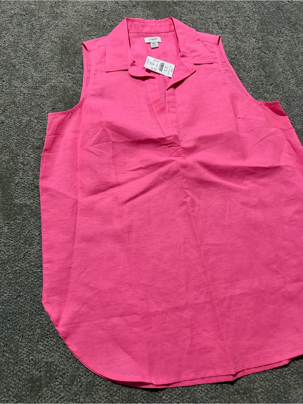 NWT J. Crew women’s sleeveless top with collar pink size medium petite
